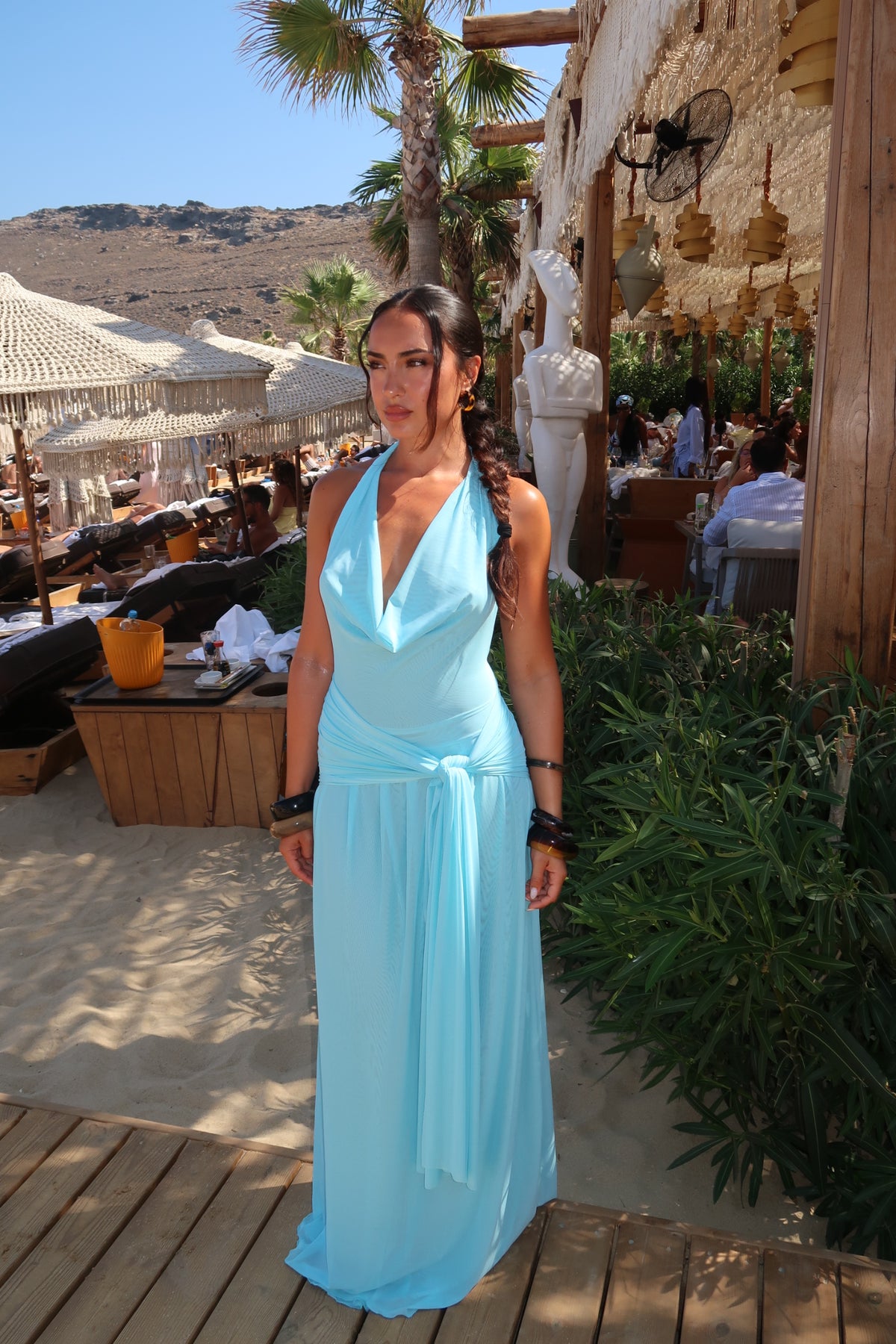 Yosei Dress in Aqua