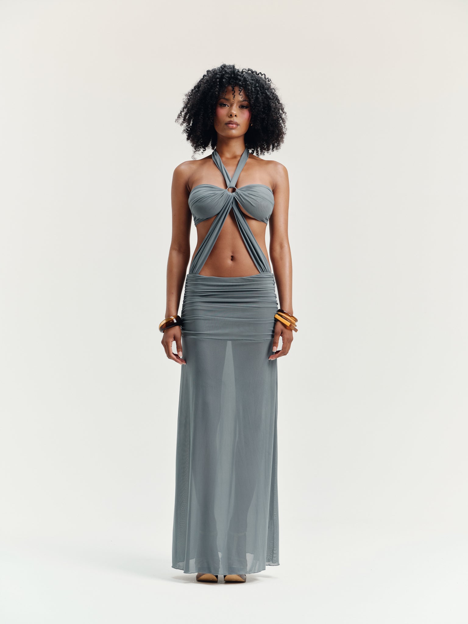 Deusa Halter Maxi Dress