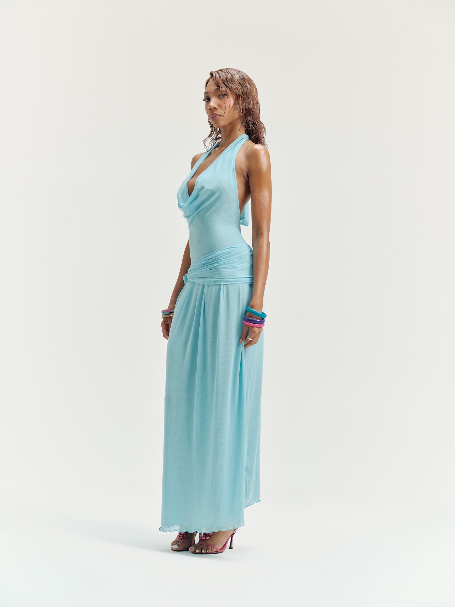 Yosei Dress in Aqua
