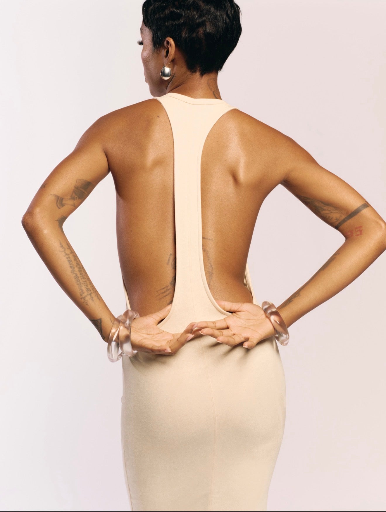 Solana Dress in Bone
