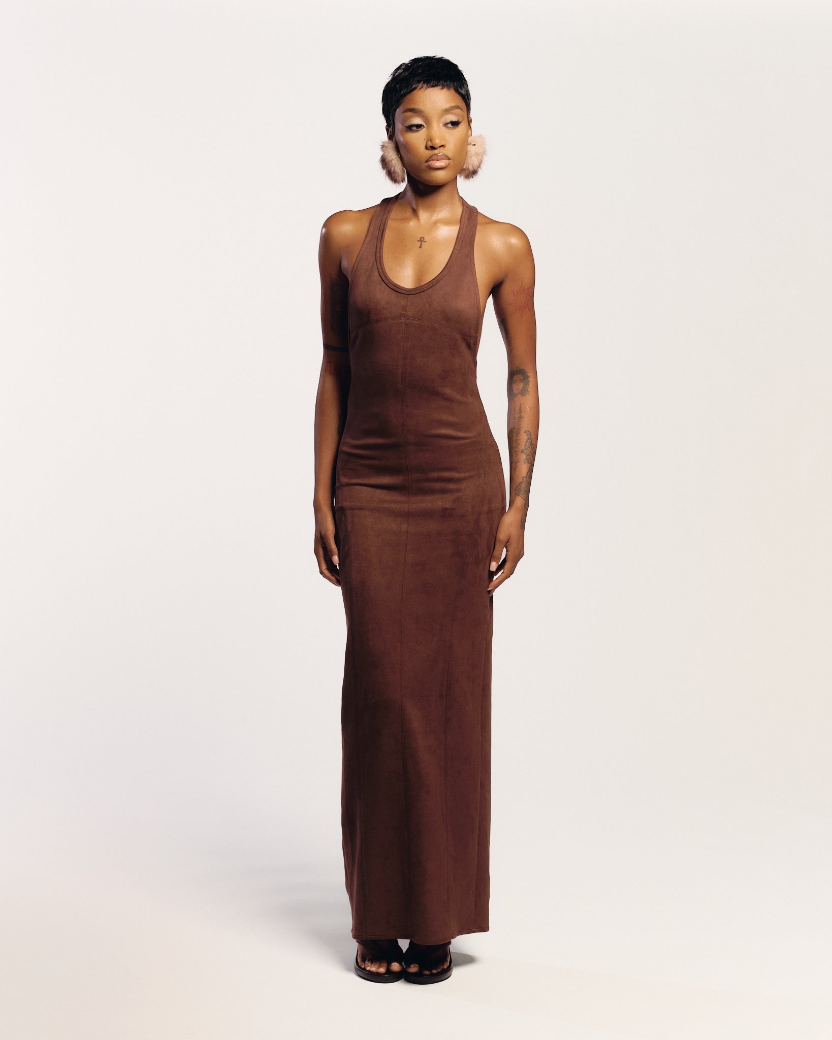 Solana Dress in Brown