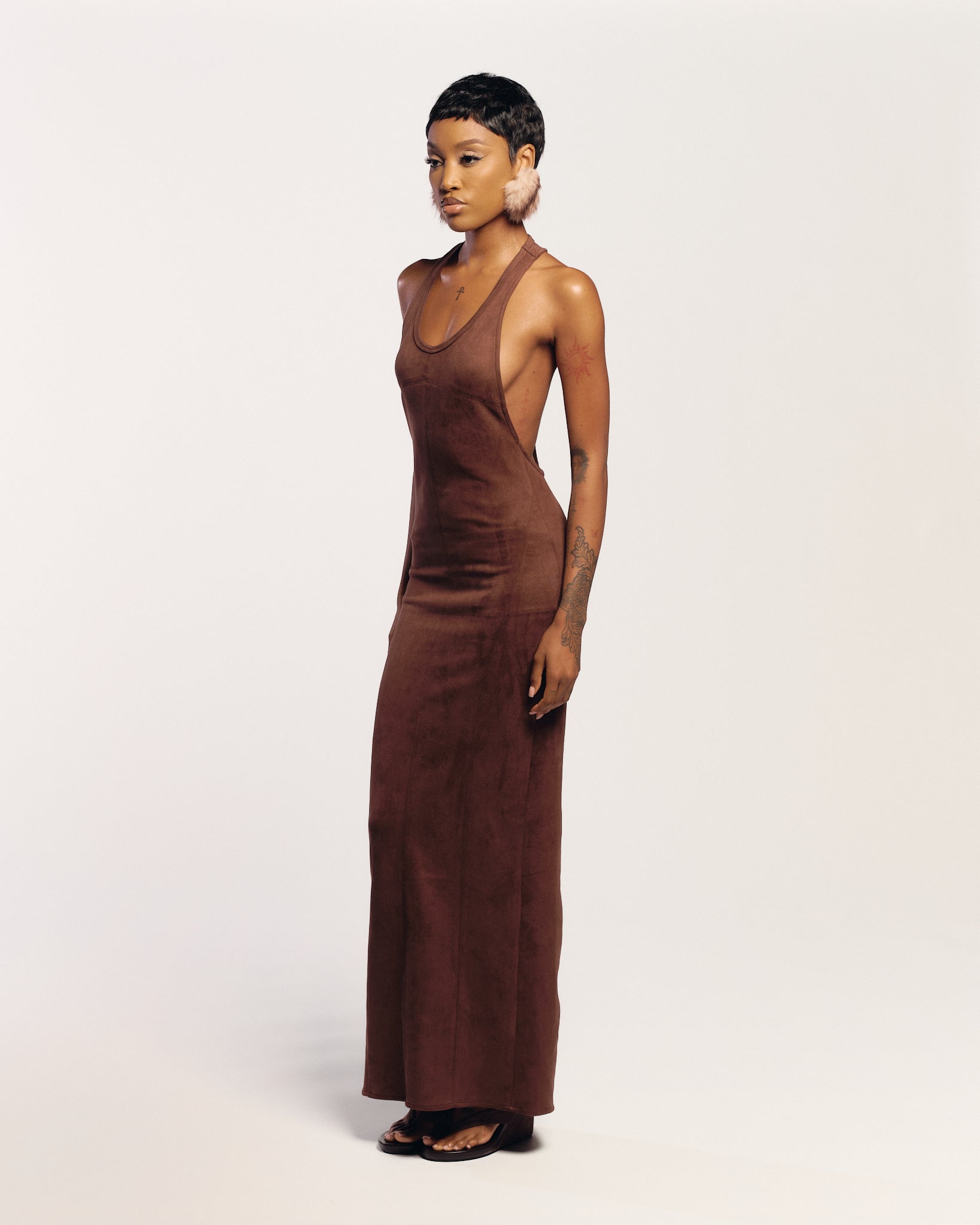 Solana Dress in Brown