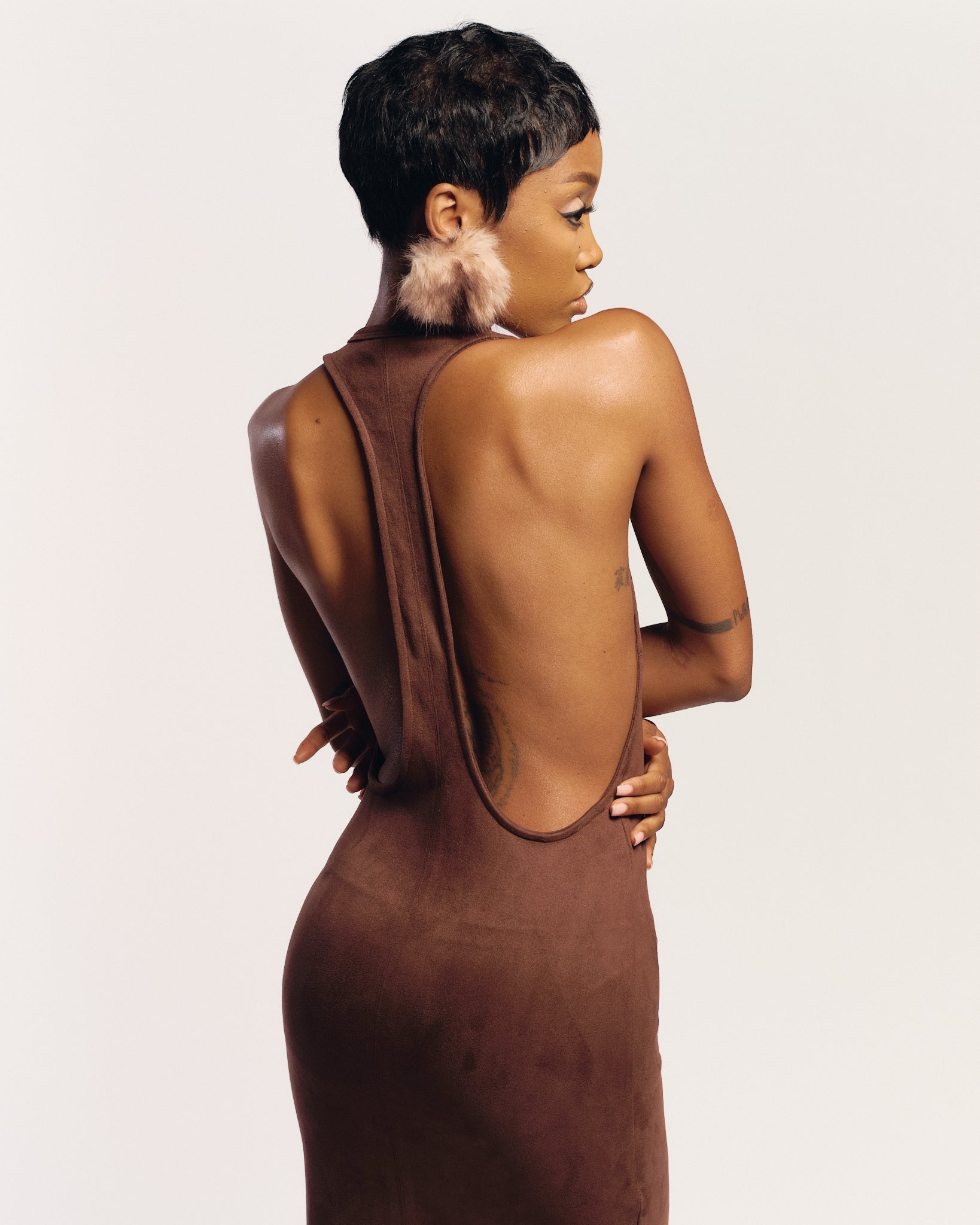 Solana Dress in Brown