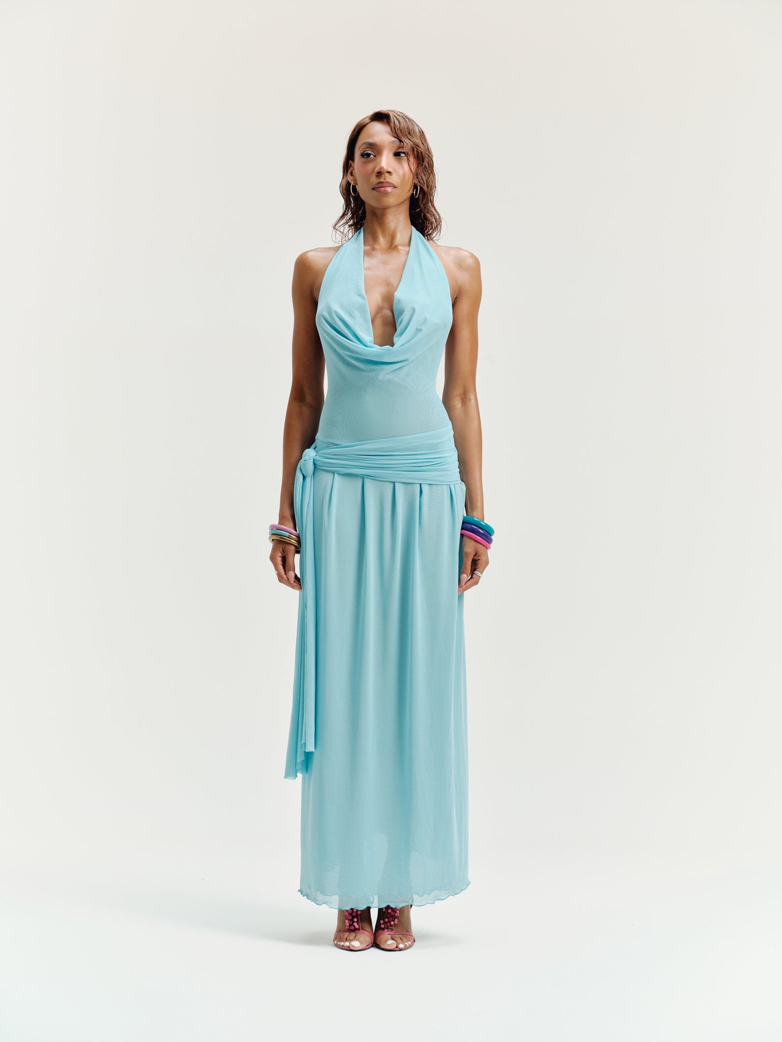 Yosei Dress in Aqua