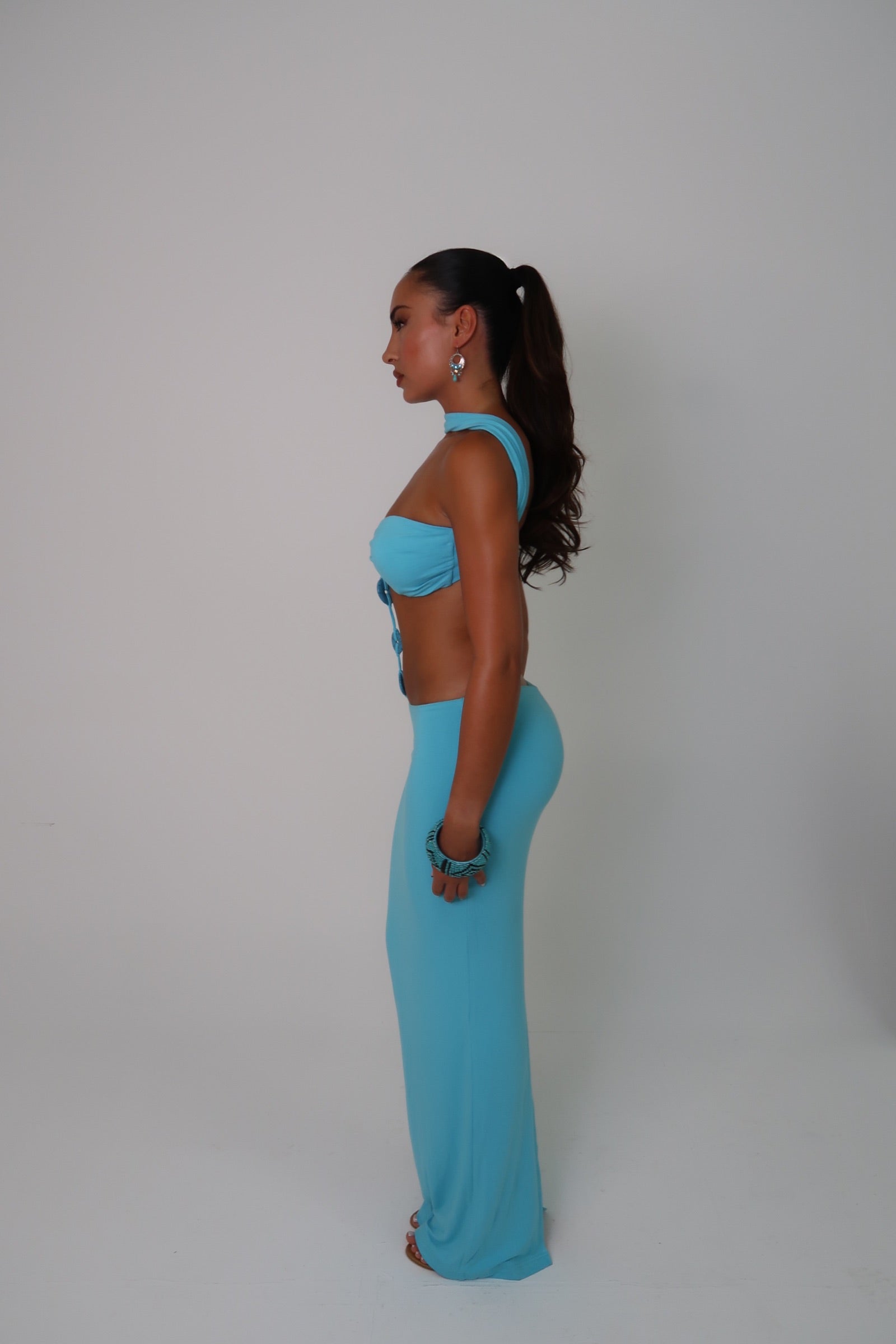 Mera Dress in Aqua
