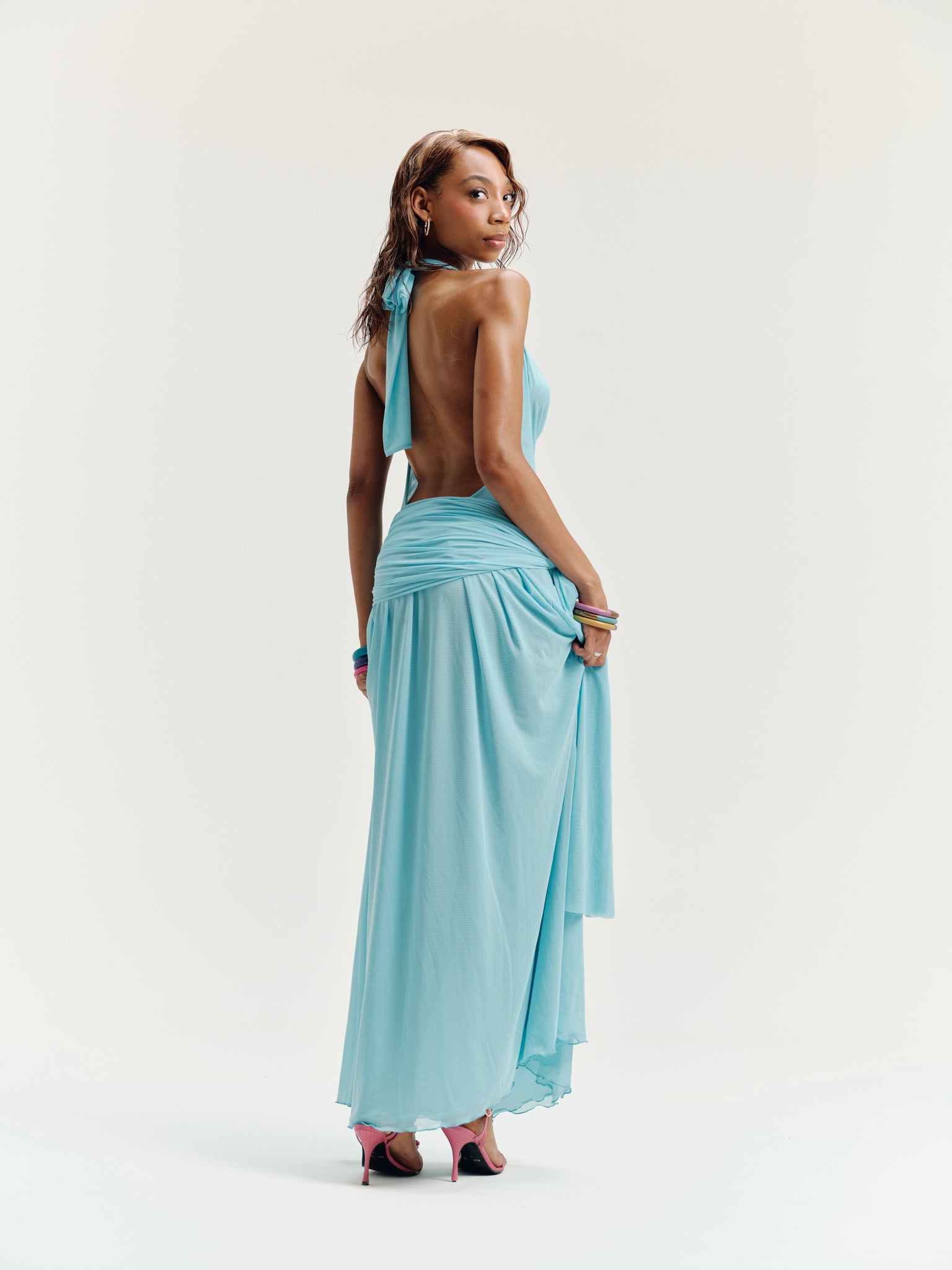 Yosei Dress in Aqua